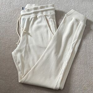 Uncle Studios Cream Waffle Knit Drawstring Joggers!